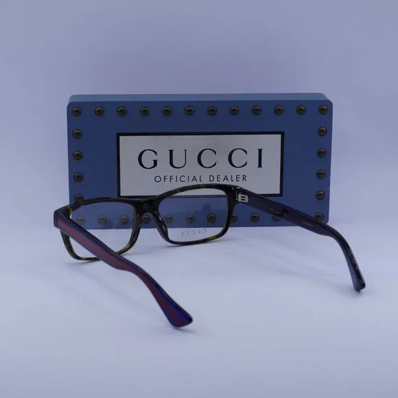 Gucci GG0006OA 003 Rectangle Eyeglasses - Havana 55mm